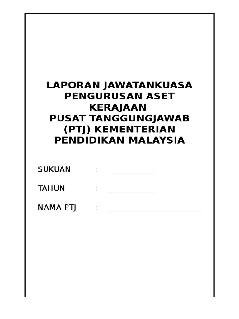 Senarai Semak Laporan Jkpak | PDF