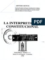 Hoyos 1998 La Interpretacion Constitucional