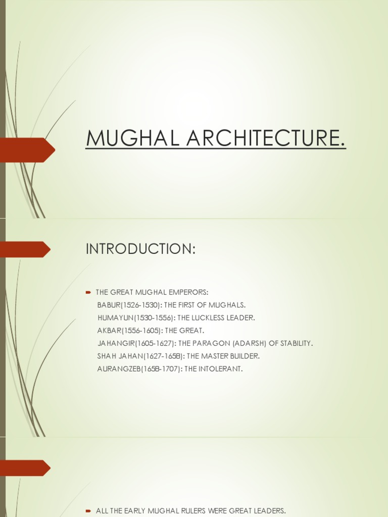 Mughal Architecture | PDF | Architectural Styles | Timurid Dynasty