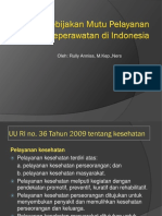 (Pert 2-1) Kebijakan Mutu Pelayanan Keperawatan Di Indonesia