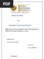 Download Term Paper of Project Management by anuajn SN41570644 doc pdf