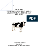 Contoh Proposal Permohonan Bantuan Pengadaan Sapi