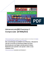 UniversoLoto25D Funciona? Comprovado 【ATENÇÃO】