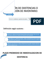 Rotación de Existencias o Reposición de Inventario.-Mariusi