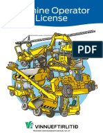 Machine Operator License: Training and Guidance Manual No. 37