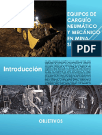 Equipos de carguío en minería subterránea