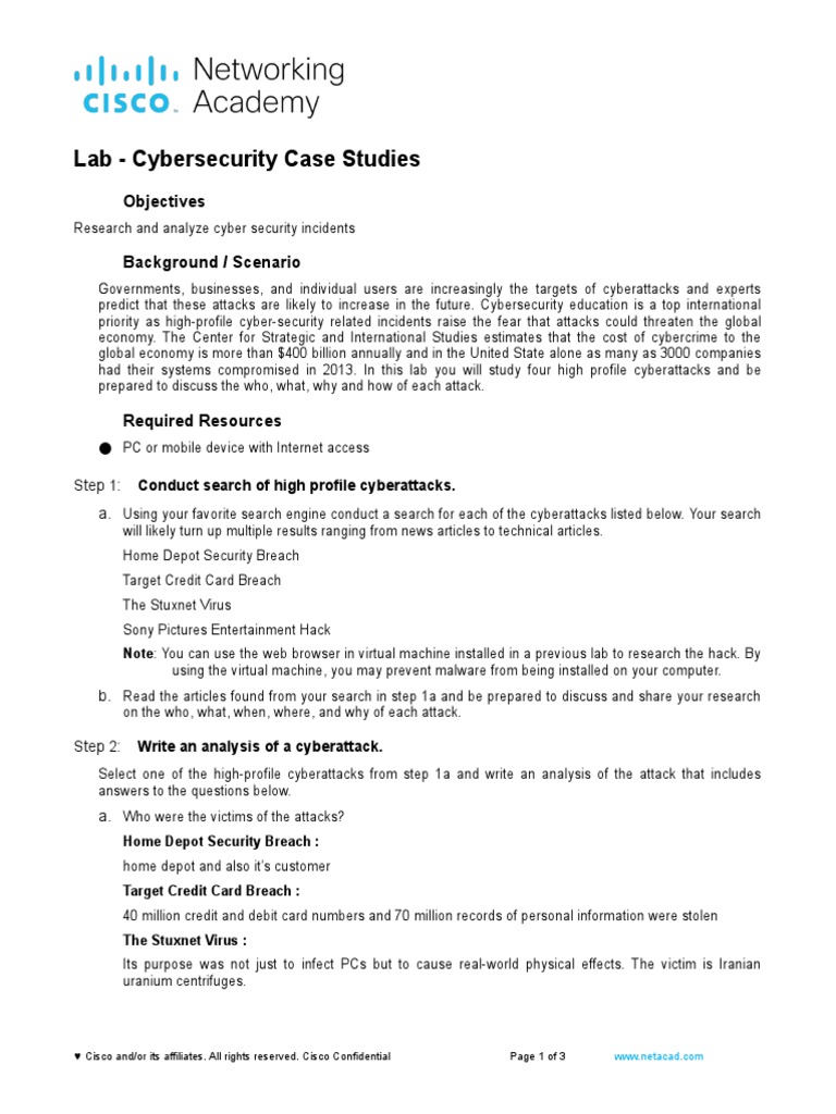 cyber security case study pdf