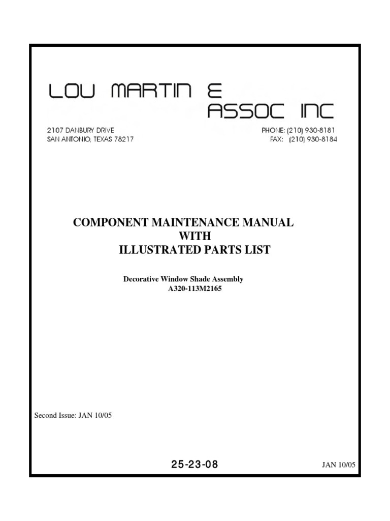 Component Maintenance Manual A320 (Rev A) PDF Nature
