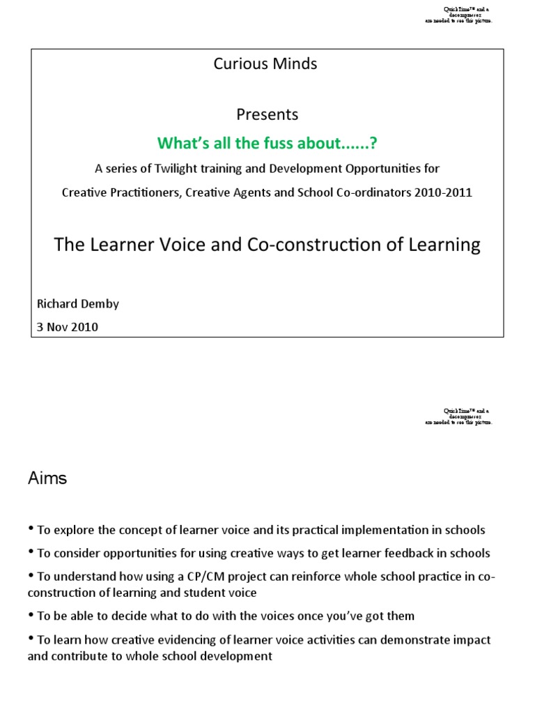 Whats All The Fuss About Learner Voice PDF Learning Behavior