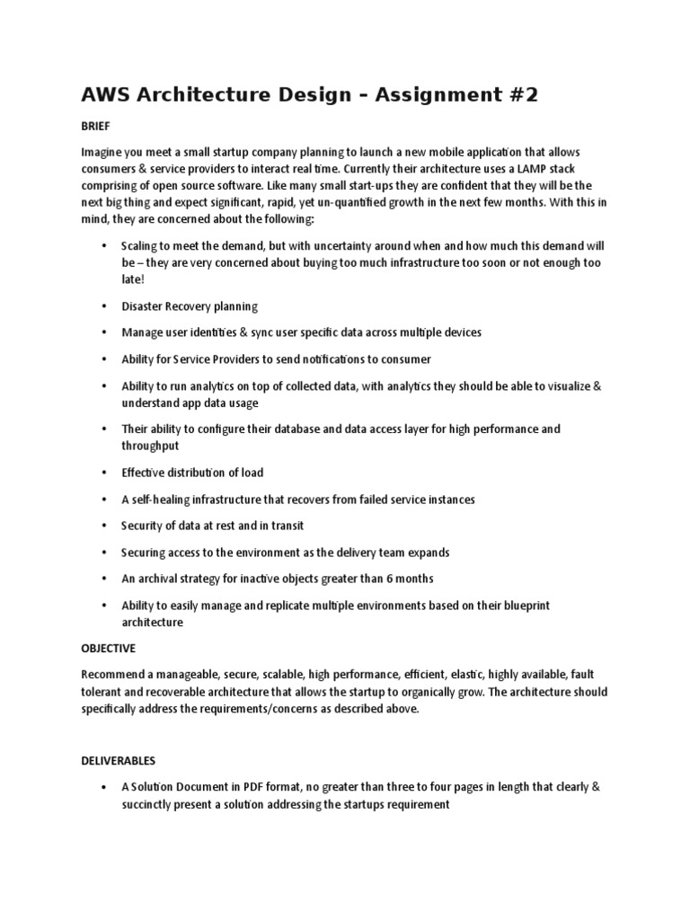 Aws Architecture Design Exercise 2 V4 1 Amazon Web Services Mobile App