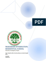 Maharishi International Residential School: Chemistry Investigatory Project