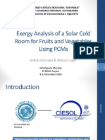 Análisis de Exergía de La Utilización de PCMs en Refrigeración