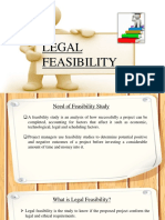 Legal Feasibility: By:-Name - Rishi Kumar Gupta Stream - Int. BBA-MBA Reg No. - 161111017002