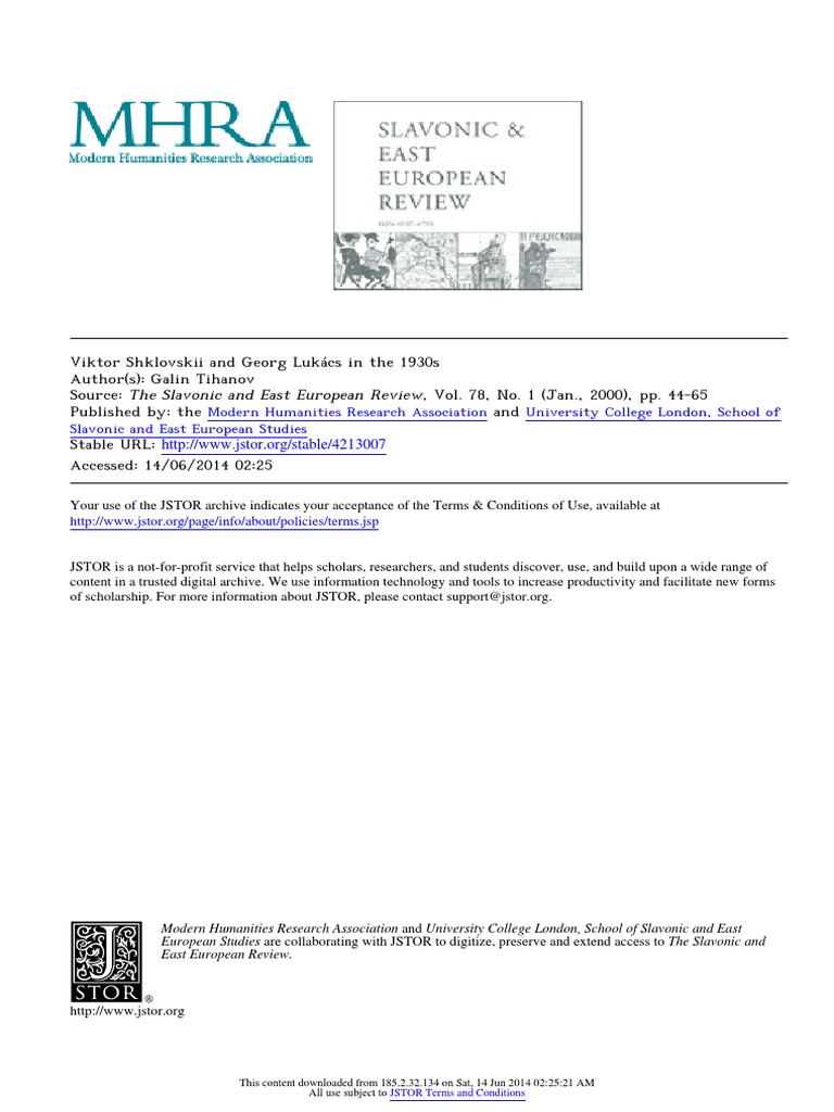 Modern Humanities Research Association University College London, School of Slavonic and East