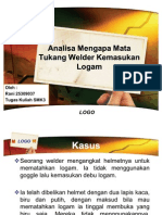 Analisa Mengapa Mata Tukang Welder Kemasukan Logam