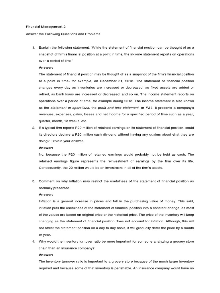 Financial Management Concepts Explained | PDF | Retained Earnings | Expense