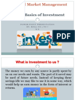 Topic: Basics of Investment: Financial Market Management
