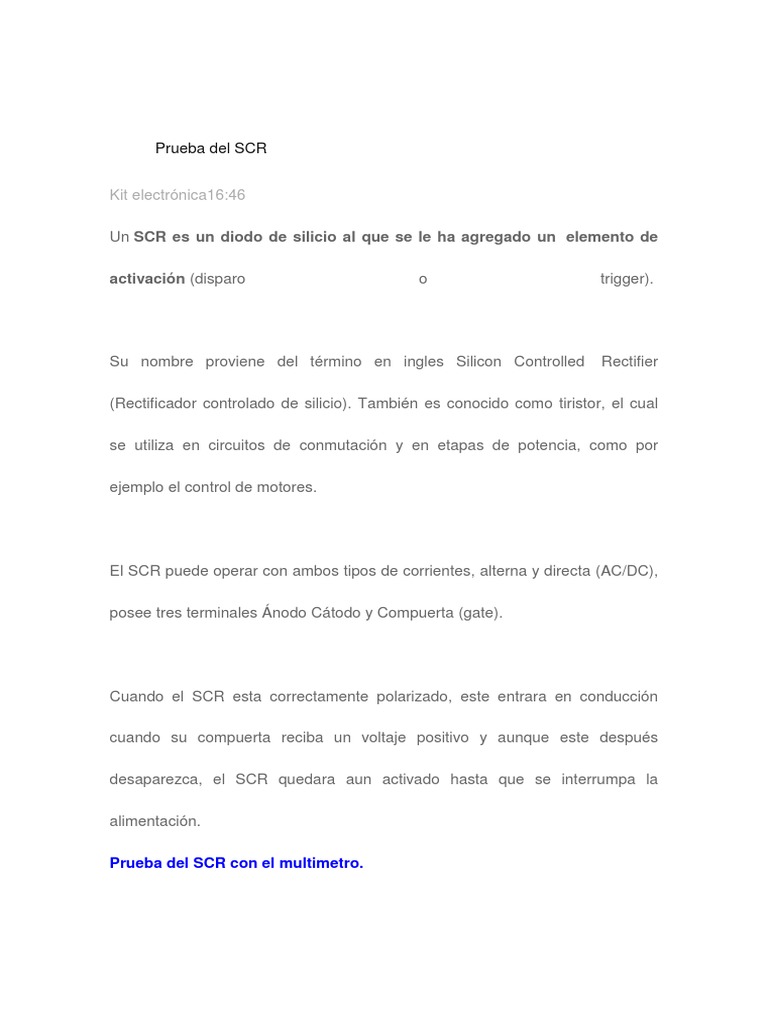 TEST Del SCR PDF | PDF