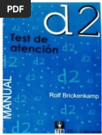 Test D2-R: Manual y Adaptación Española | PDF