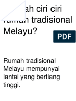 Apakah Ciri Ciri Rumah Tradisional Melayu