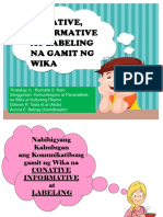 Conative, Informative at Labeling Na Gamit NG Wika