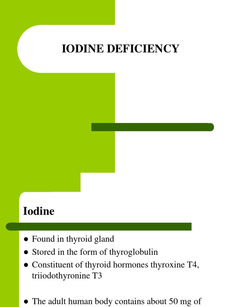 Iodine Deficiency PDF Hypothyroidism Thyroid