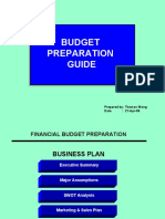 Budget Preparation Guide: Prepared By: Thomas Wong Date: 21-Apr-09