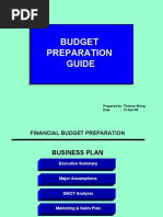 Budget Preparation Guide: Prepared By: Thomas Wong Date: 21-Apr-09