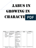 Syllabus in Growing in Character 4