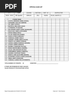 2025-2026 Class List for Boys and Girls | PDF