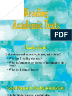 Fundamentals of Reading Academic Texts