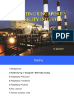 Regulating Singapore'S Electricity Industry: 11 April 2011