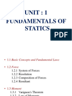Fundamentals of Statics: Forces and Their Resolution