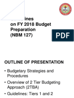 Guidelines On FY 2018 Budget Preparation (NBM 127)