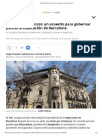 Pacto PSC-JxCat Para La Diputación de Barcelona