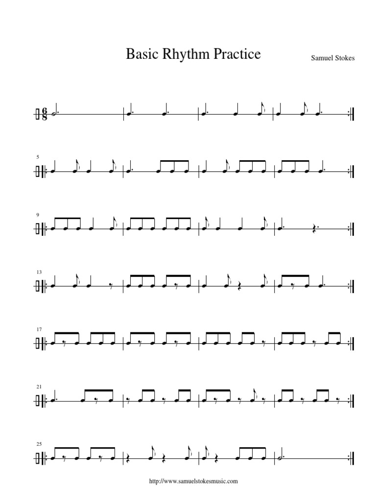 6-8 Basic Rhythm Practice | PDF