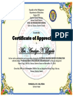 Certificate of Appreciation