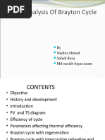 Exergy Analysis of Brayton Cycle: by Nadim Ahmed Saheb Raza MD Nazish Hayat Azam