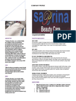 Company Profile Klinik Kecantikan Sabrina Beauty Care