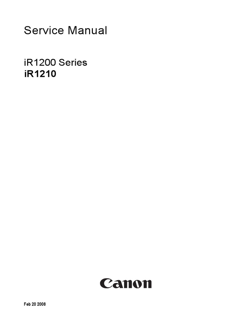 Service Manual Ir1200 Series PDF Printer Image Scanner