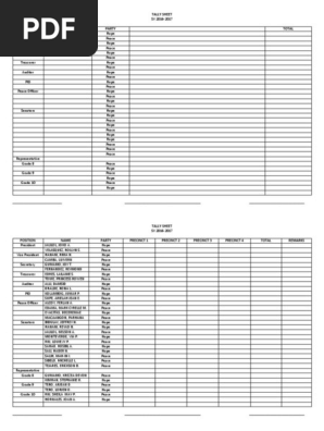 Voting Tally Sheet Template For Your Needs