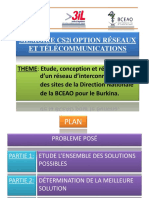 Etude, Conception Et Réalisation Réseau D'interconnexion Des Sites de La Direction Nationale de La BCEAO Pour Le Burkina.