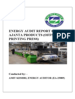 Energy Audit Report for Ajanta Products Printing Press