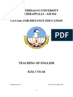 Bharathidasan University Tiruchirappalli - 620 024 Centre For Distance Education