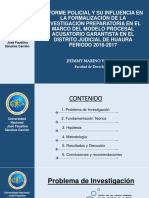 Informe Policial y Su Influencia en La Formalización