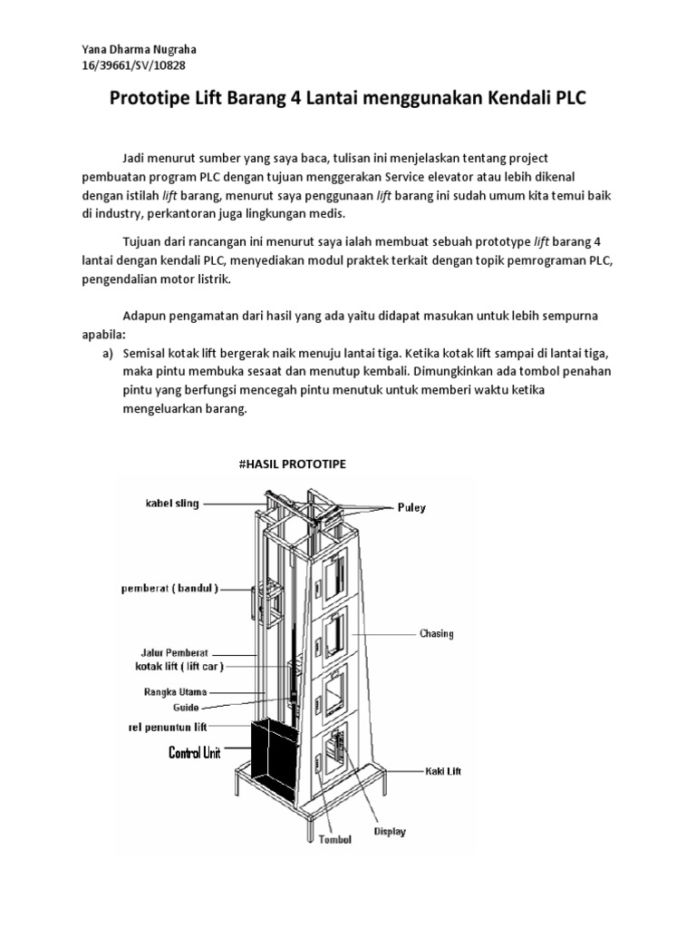 Prototipe Lift Barang 4 Lantai PLC | PDF