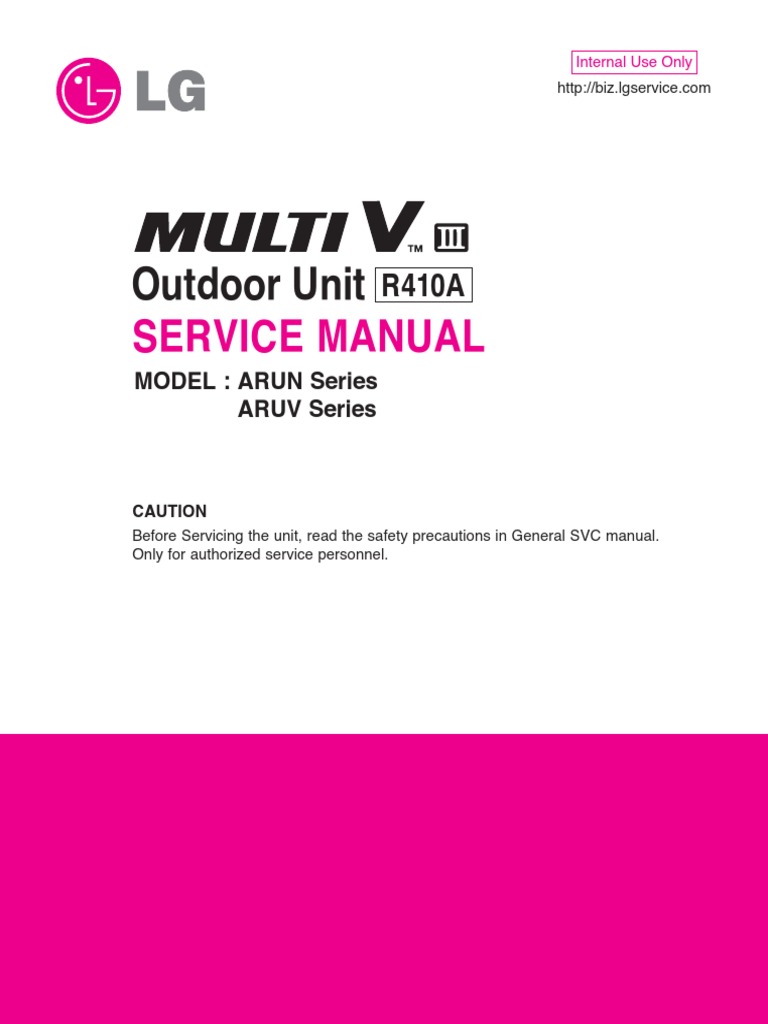 Manual de Servicio LG Multiv III PDF | PDF | Air Conditioning | Power  Inverter