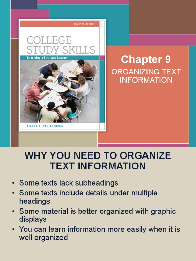 Organizing Text Information PDF Learning Communication