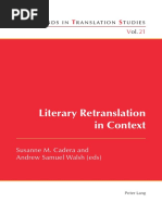 Susanne M. Cadera Andrew Samuel Walsh Literary Retranslation in Context 2016 PDF