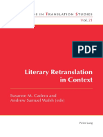 Susanne M. Cadera Andrew Samuel Walsh Literary Retranslation in Context 2016 PDF